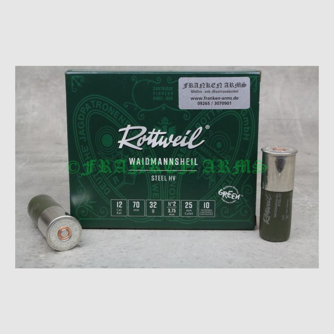 RWS Rottweil Waidmannsheil Steel HV 12/70 3,75mm 10 pezzi