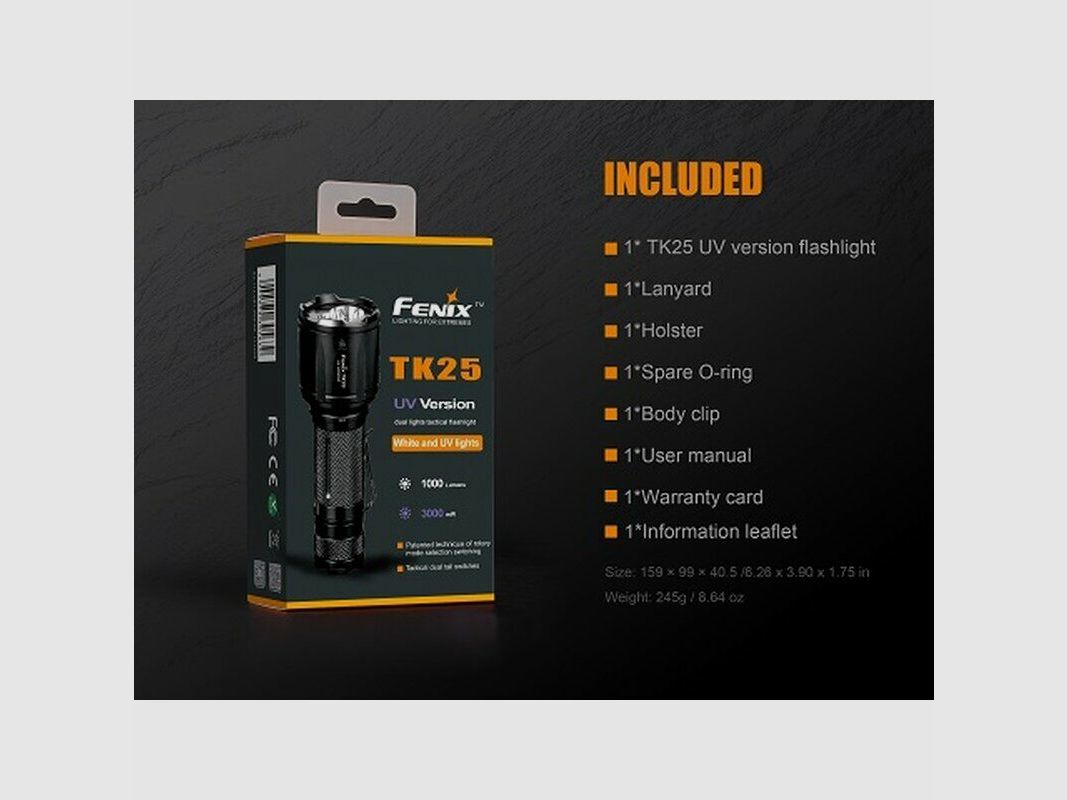 Fenix TK25 UV LED