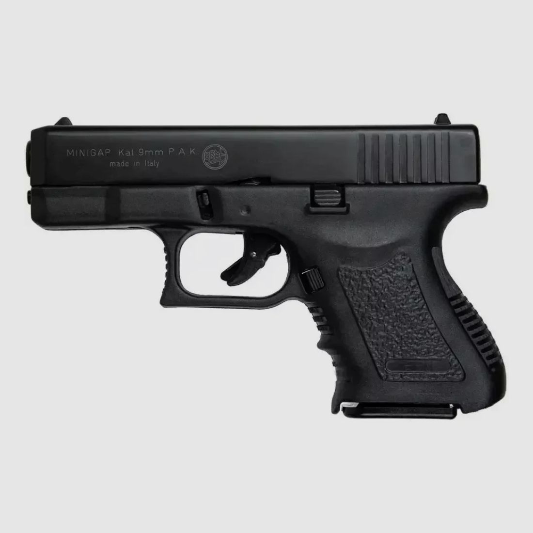BRUNI Mini GAP 9 mm P.A.K. – Glock 26 Style – Kompakte Schreckschusspistole – EU-weiter Versand