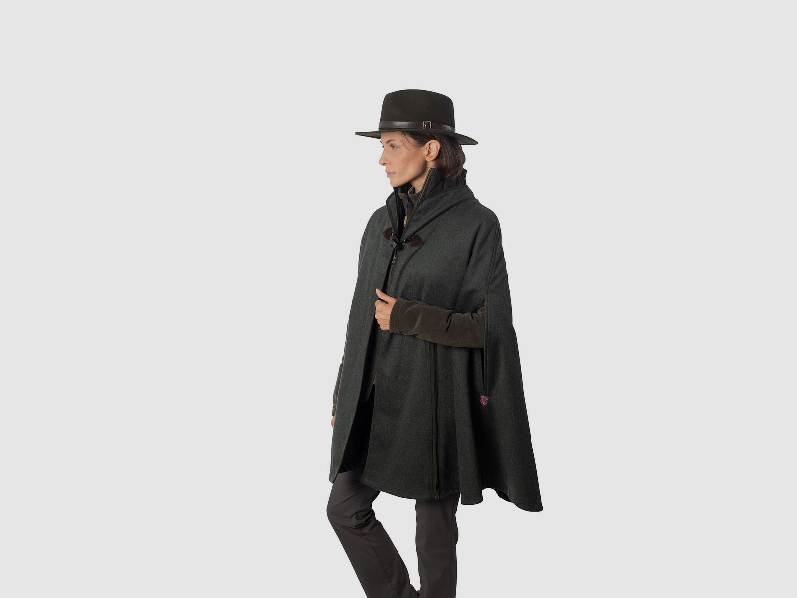 Poncho made of loden -