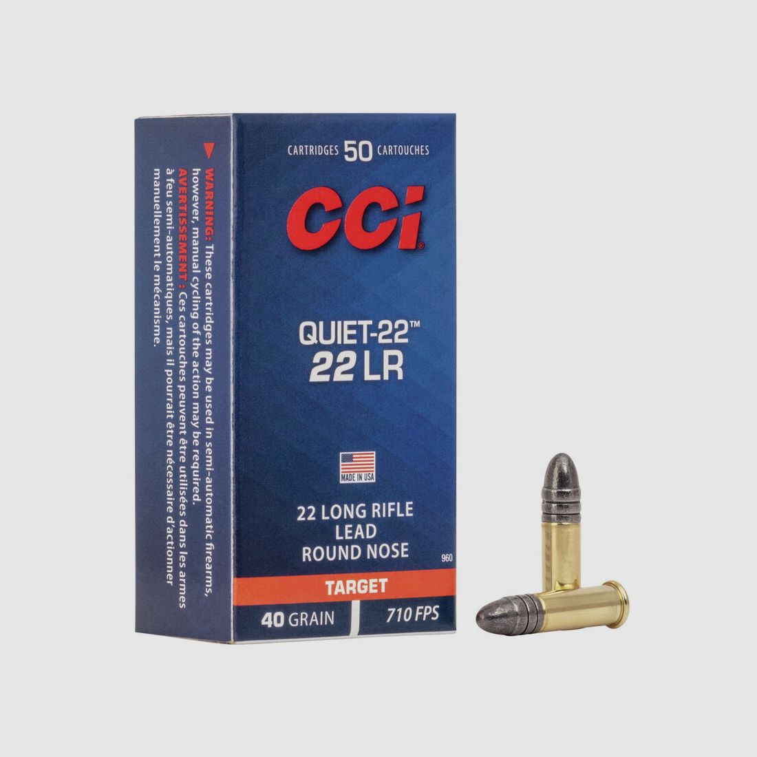 CCI Quiet-22 .22 LR 40GR LRN 50 cartridges
