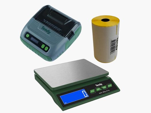Tendy Set – Etikettenprinter, tafelweegschaal & etiketten