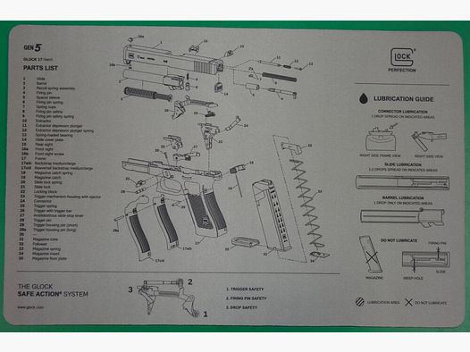 Glock Auflage- Zerlegematte