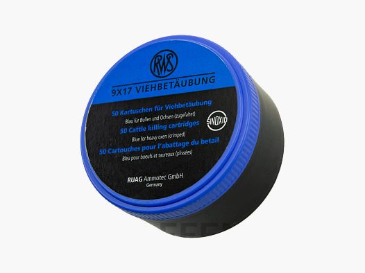 Kerner Viehbetäubungspatronen BLAU Kaliber 9x17