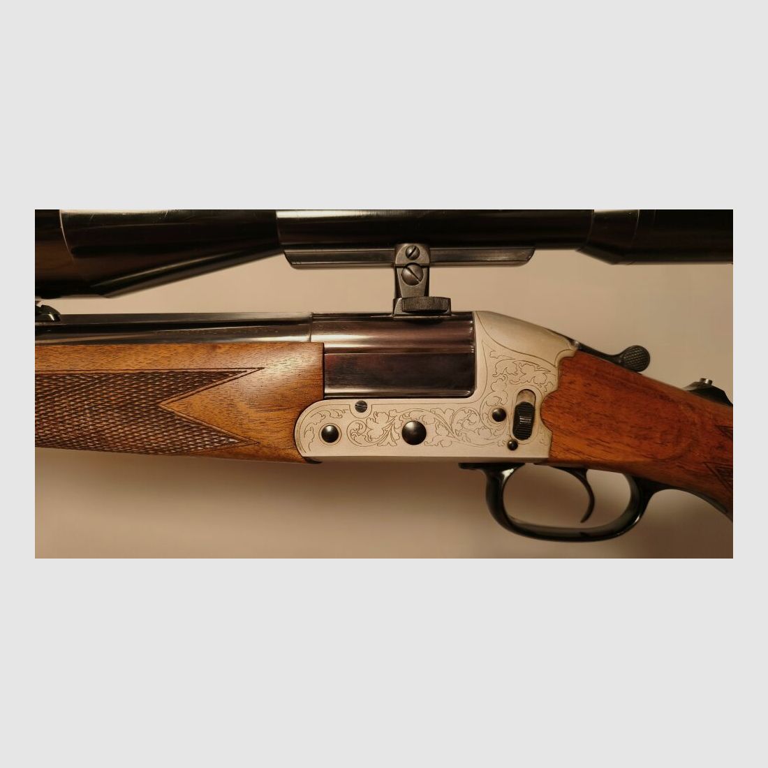 Heym 22S BBF over-and-under rifle .222RemMag 16/70 with Swarovski 8x56 scope, image 3 of 20