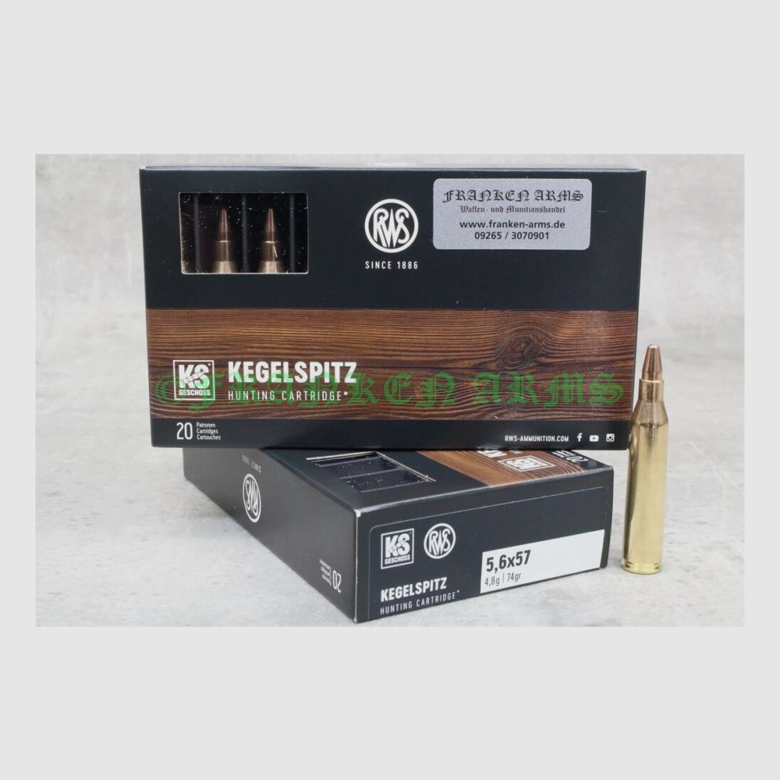 RWS Kegelspitz 5,6x57 74gr. 4,8g 20 Stück Staffelpreise