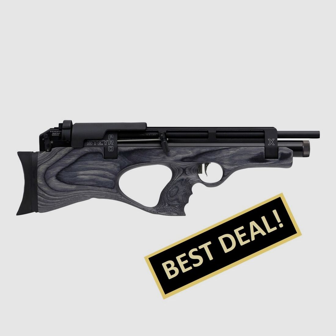 Fucile ad aria Steyr PRO X Scout con calcio in legno laminato