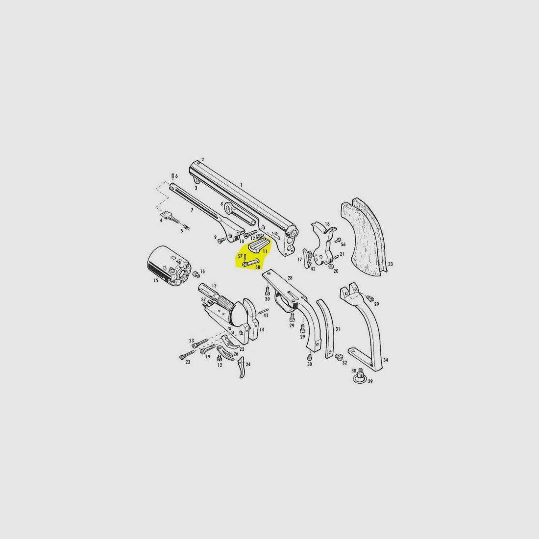 Keil Pietta für Revolver Modell 1851/1860 : 11+57+58, Bild 1 von 4
