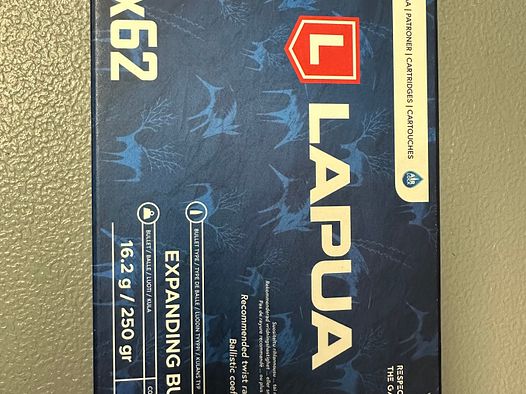 Lapua 9,3x62 Lead Free  16,2g/250 gr ( 20Stück pro Packung )