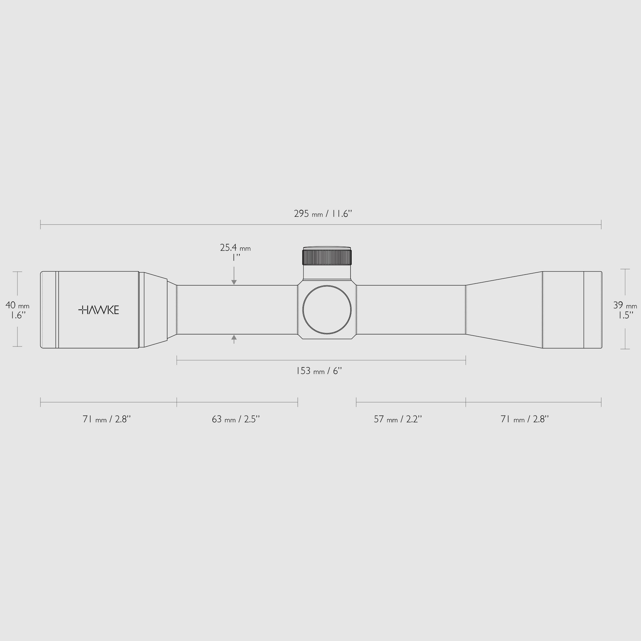 HAWKE 14101 Zielfernrohr Vantage 4x32 mit MIL DOT Absehen Wasserdicht