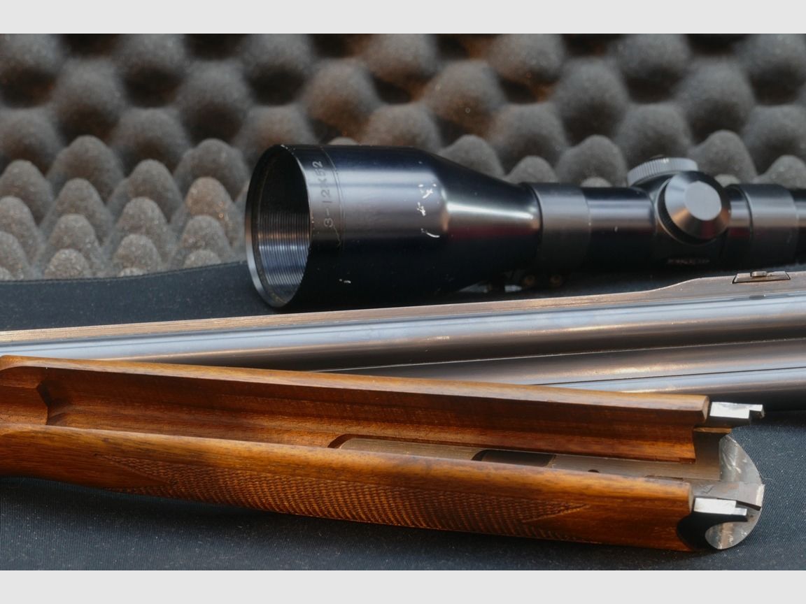 Bockbüchsflinte, Kettner, Ital. Fertigung, Kaliber 9,3x74R und 12/70.