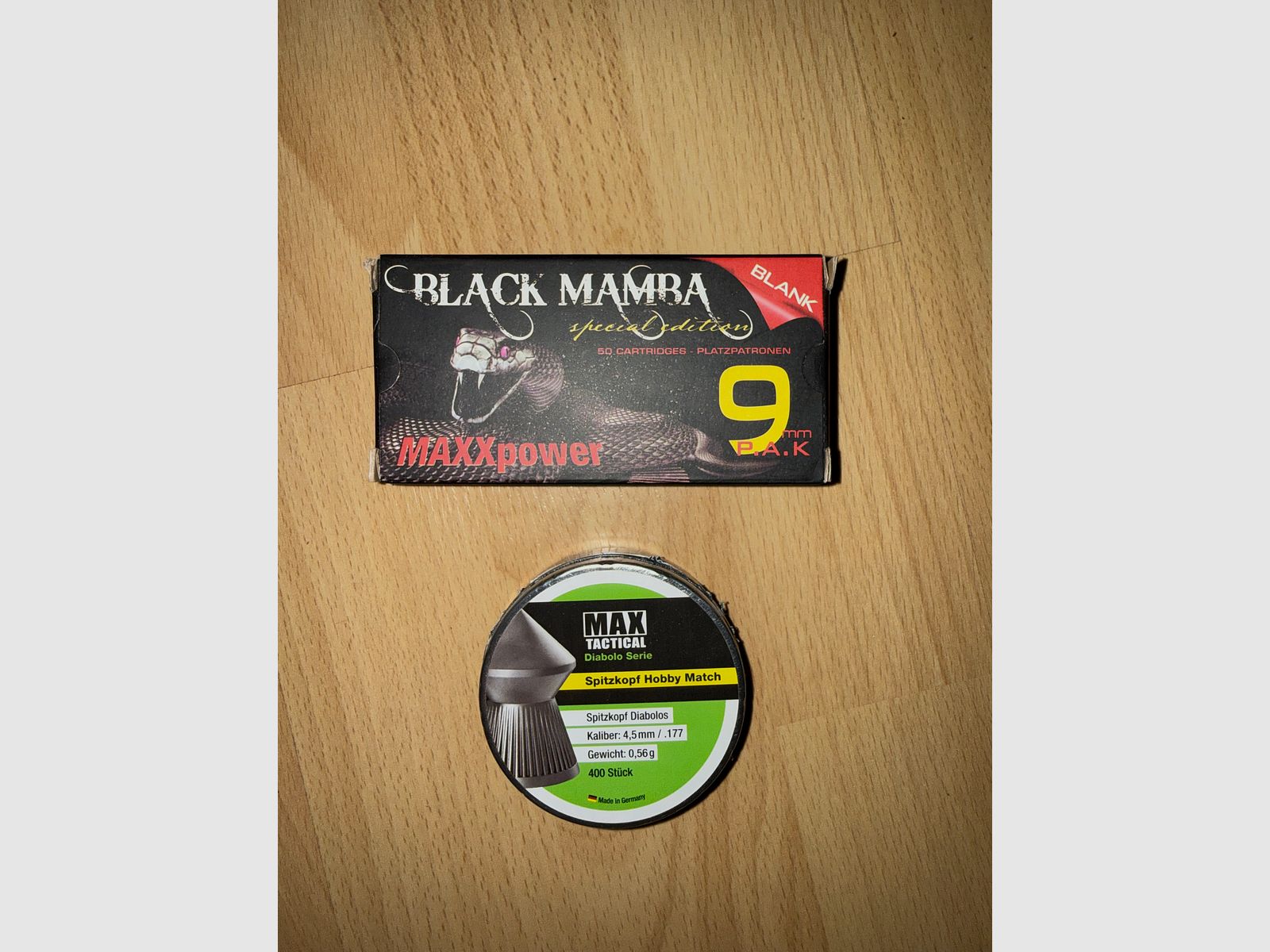 Magnum Schrecksch. Cal. 9mm P.A.K. titan + Hämmerli Black Force 400 Combo carabine à air