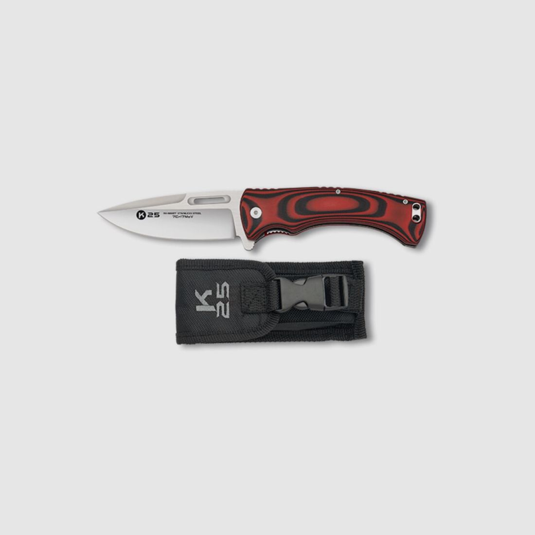 K25 Cnc/G10 Penknife Black-Red