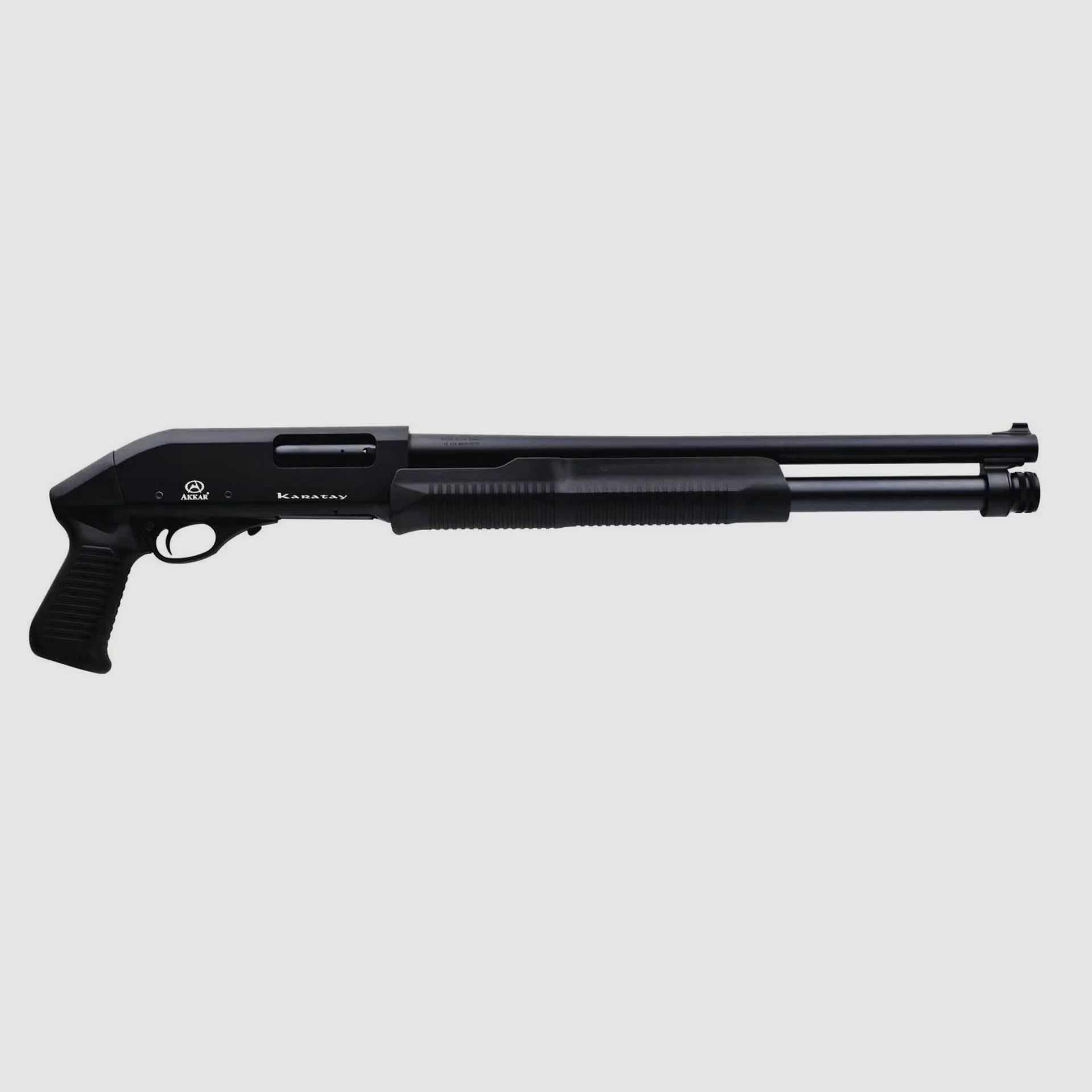 Akkar Karatay Pump-A. Pist. Kal. 12/76, Vorderschaft Reptierer 6 Schuss