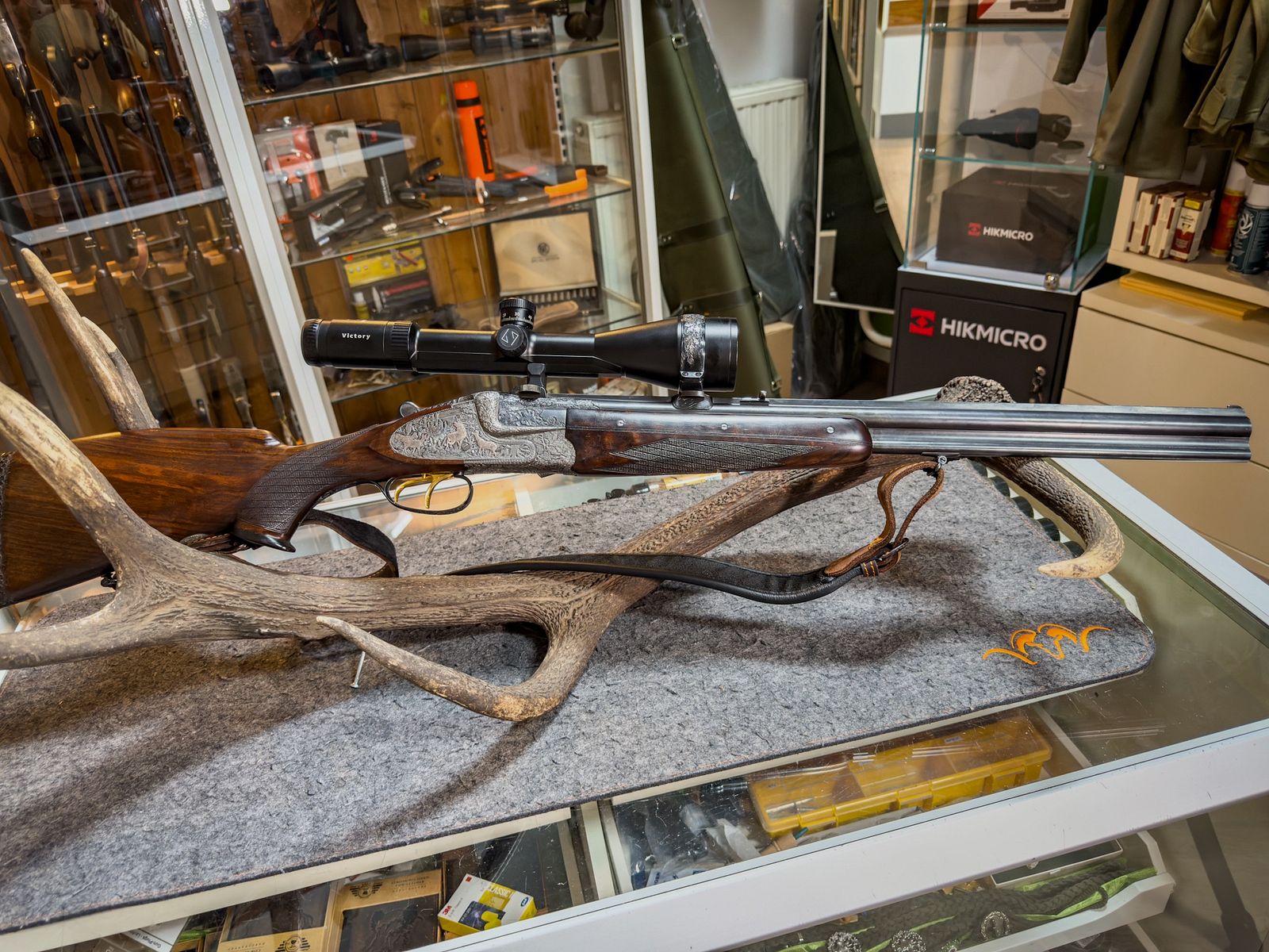 BBF 7X65R / 12/70 with 5.6×52 R insert barrel – from the possession of Gerhard Stauch (GDR) with interchangeable barrel