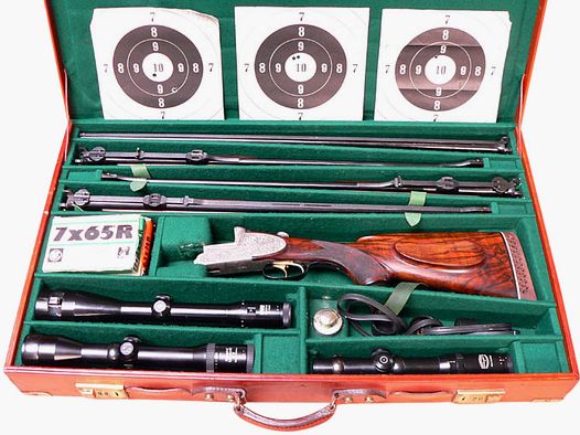 Ferlacher break-action rifle with 4 barrels