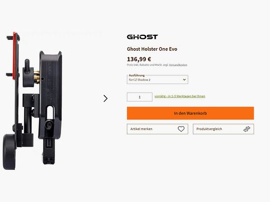 Ghost Holster Evo One - comme neuf