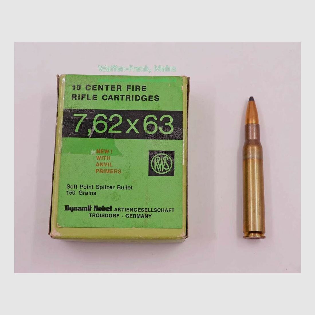 RWS (WZd.Fa.Rottweil) rifle cartridges .30-06/7.62x63