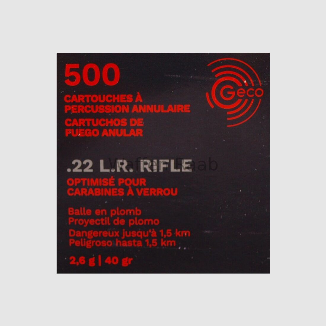 Geco .22 lfb. Karabin Ołów Okrągły 2,5g/40grs. Geco .22 lfb. Karabin Ołów Okrągły 2,5g/40grs.