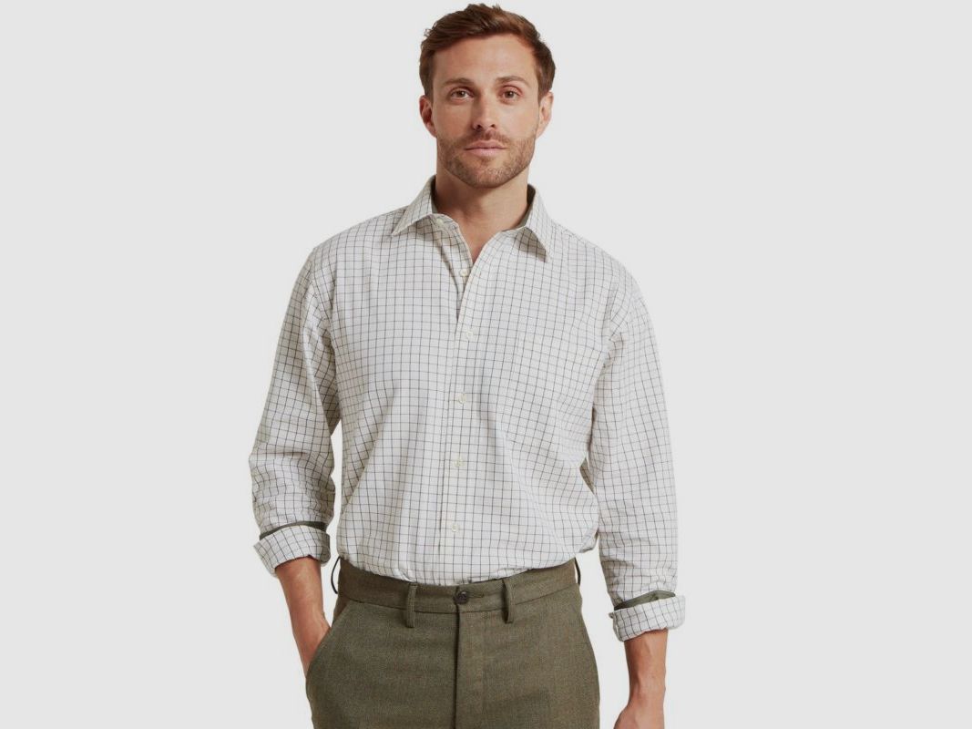 Schöffel H-Shirt Burnham Tattersall Classic dark olive, image 4 of 10