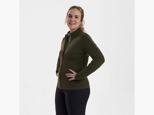 Lady Darlington Cardigan in Maglia - Verde Melange - Taglia Donna: 36