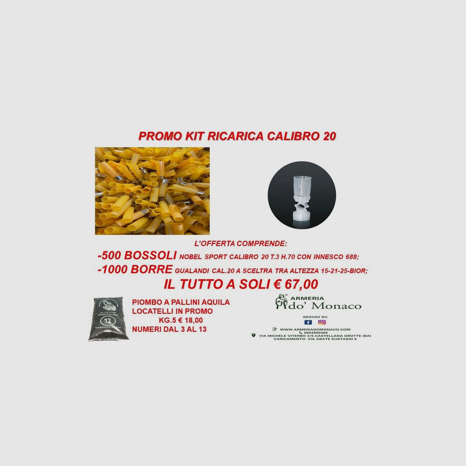 Promo-Set Nobel Sport Kal.20 + 1000 Gualandi-Hülsen Kal.20