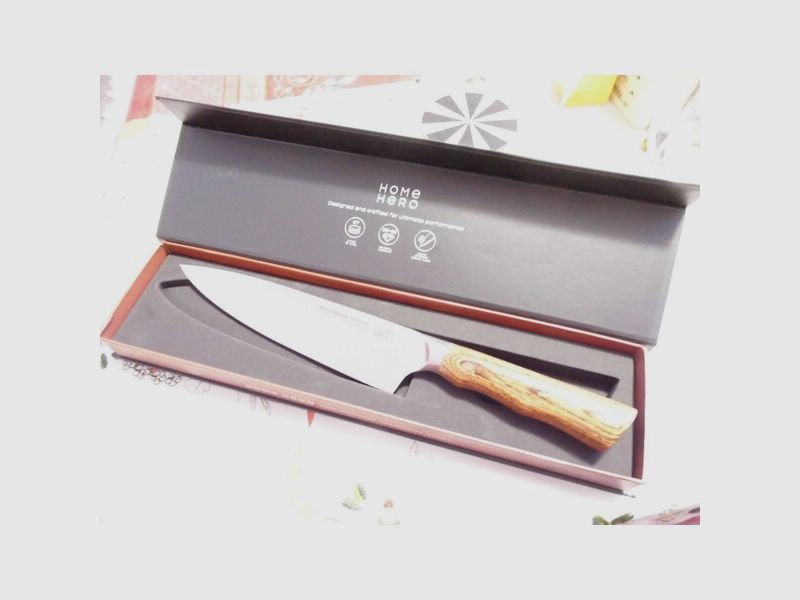 JAPAN-KOCH-DAMASTMESSER-20cm ,67 Lagen,Heft:Palisanderholz NEU!
