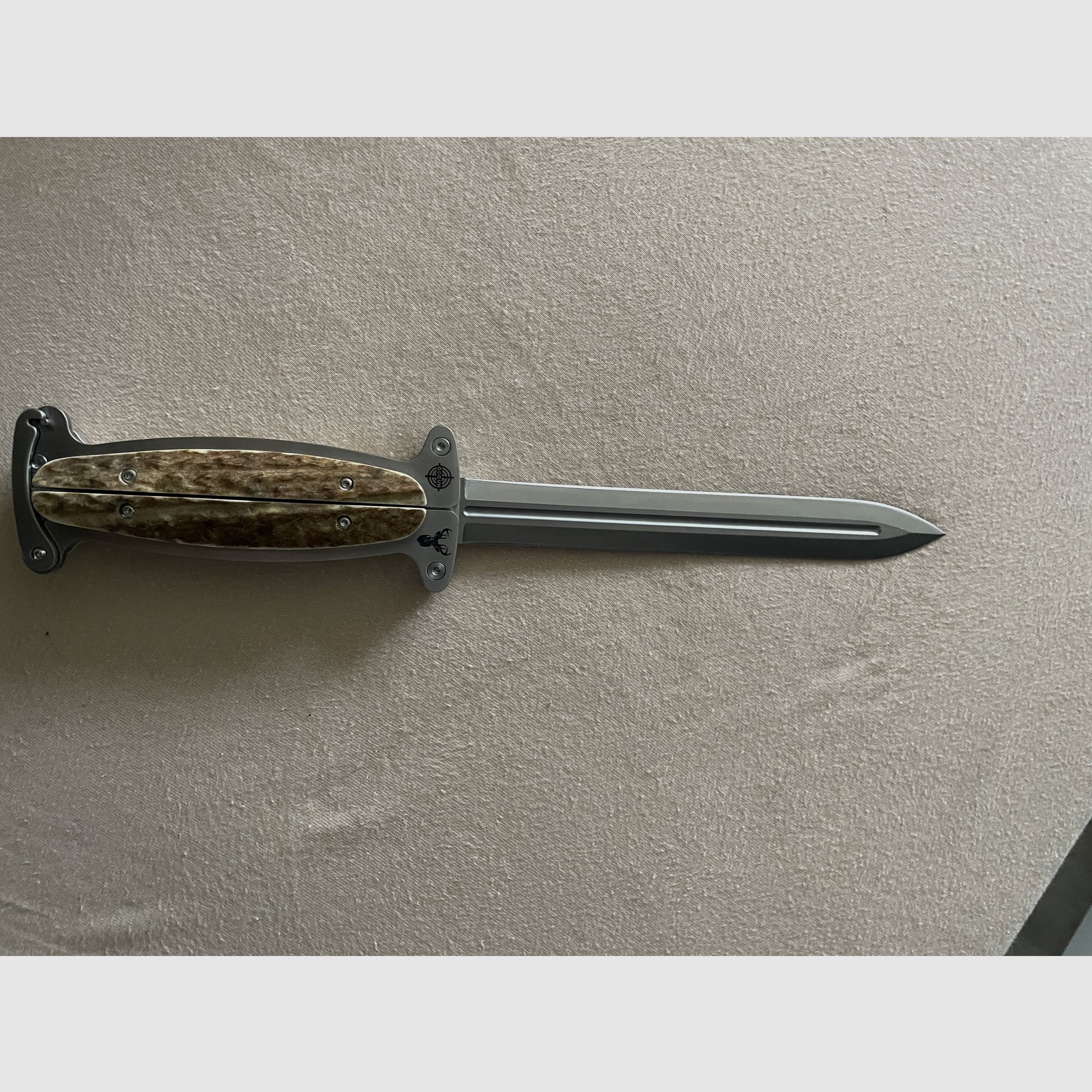 Gogun Hirschfänger Taschenhirschfänger 49a Messer beidseitig geschliffen