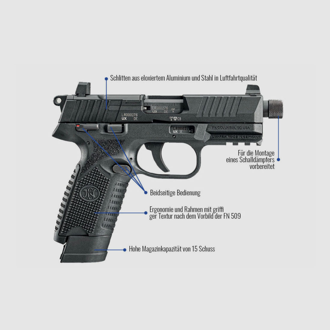 FN 502 TACTICAL FDE .22LR