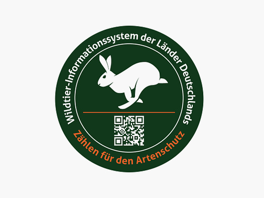 WILD-Aufkleber "Zählen für den Artenschutz" mit QR-Code