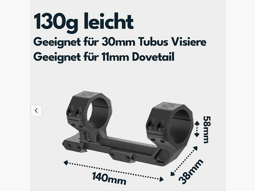 Vector Optics SCACD-25 Blockmontage mit eingebauter Wasserwaage, Neigungswinkelanzeige für 11mm Schiene