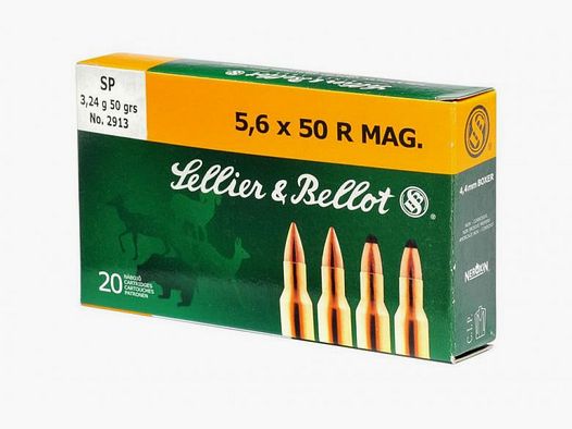 Sellier & Bellot 5,6x50 R Mag. 3,24g/50GR SP 20 patronen