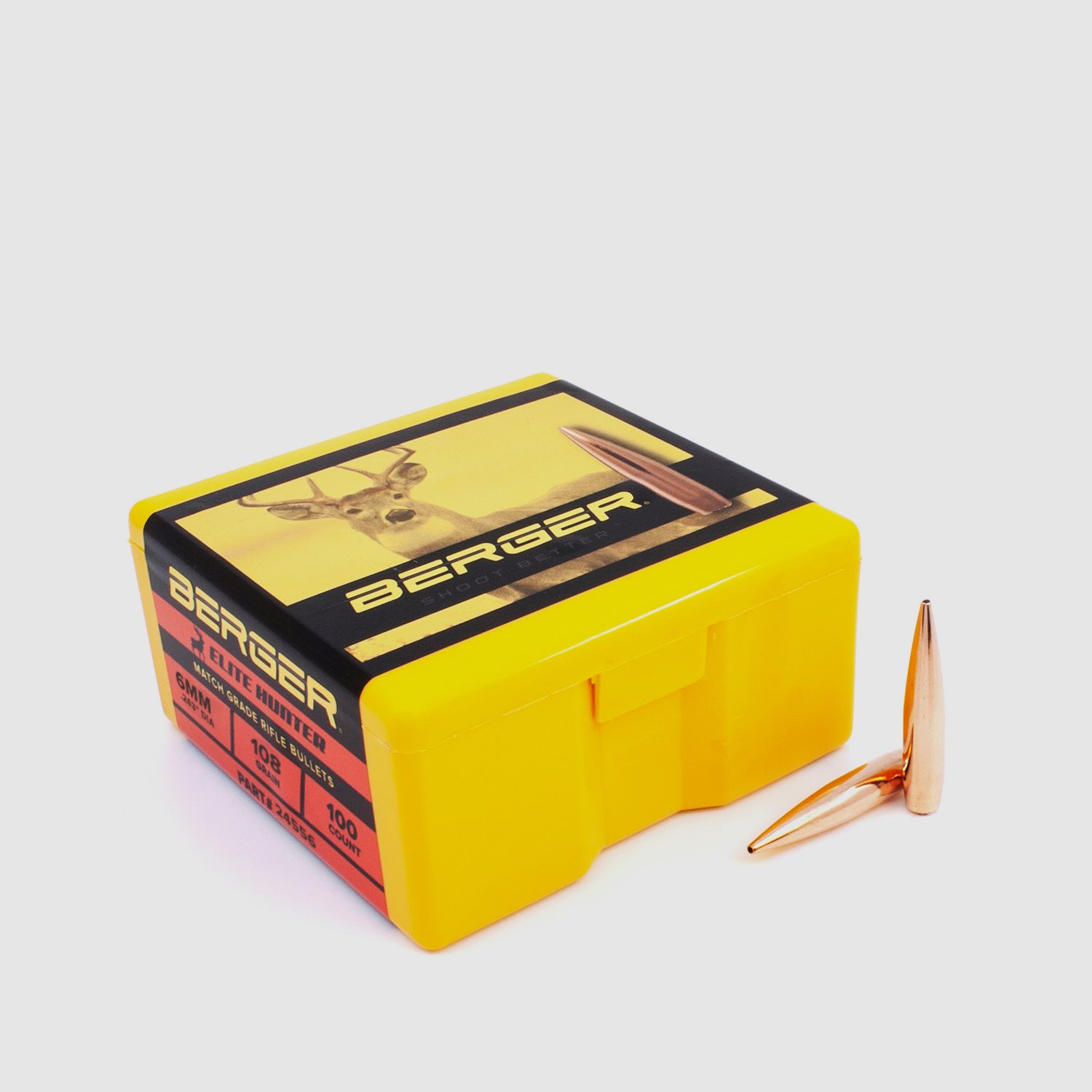 Berger Bullet 6mm/.243 Elite Hunter 108GR 100 Pieces