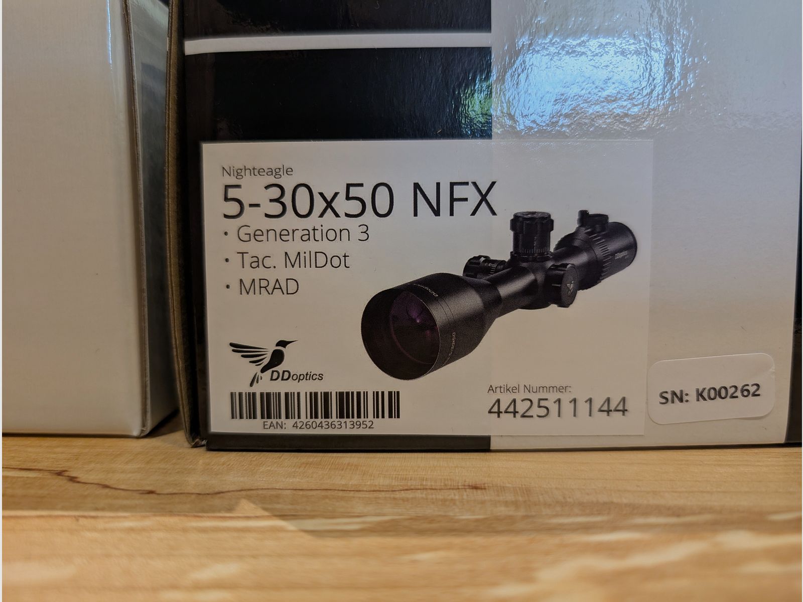 DDoptics Nighteagle 5-30x50 NFX Mildot MRAD