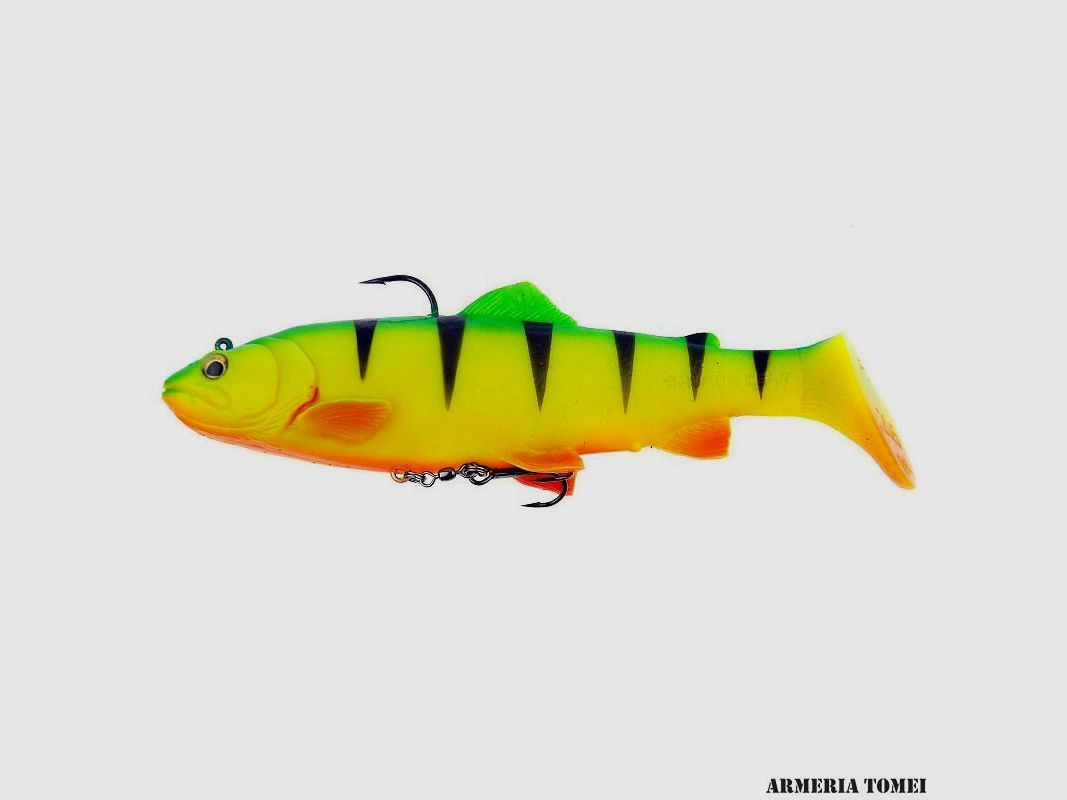 SAVAGE GEAR – 3D TROUT RATTLE SHAD 20.5cm – 8″ 103g – 3 1/2 oz SLOW SINK Fire Tiger