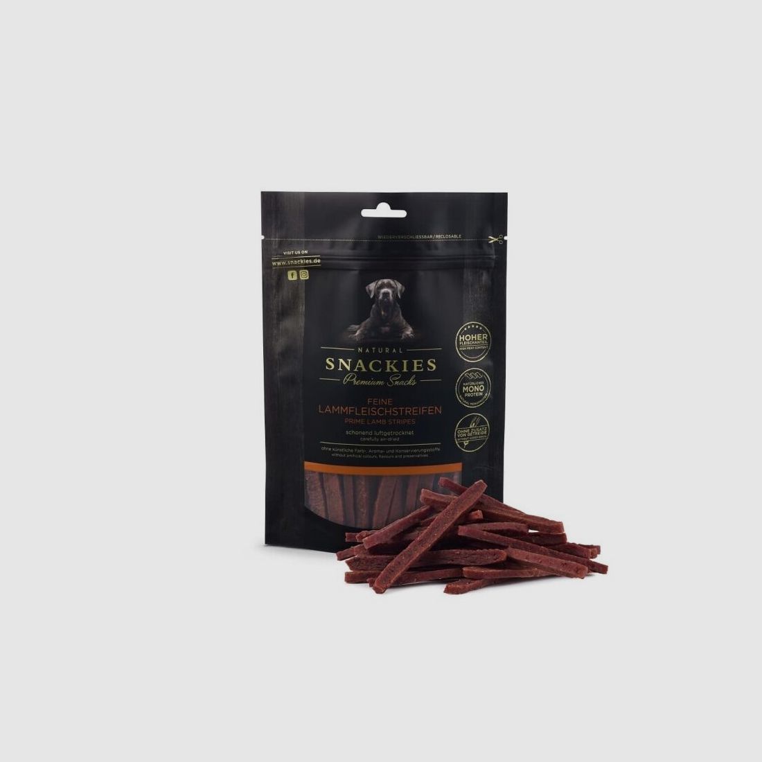 Snackies Hundesnack Feine Lammfleischstreifen