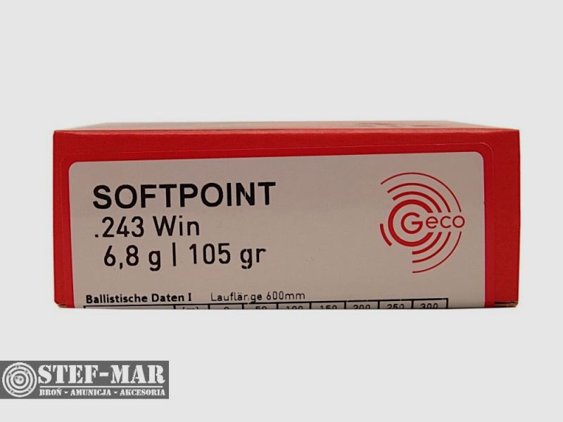 Geco Munition .243 Win Softpoint/Teilmantel 6.8g/105 grs [C2-5], Bild 2 von 4