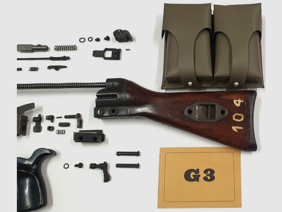 original Heckler & Koch set di parti libere G3 NATO Heckler & Koch incluso il calcio in legno