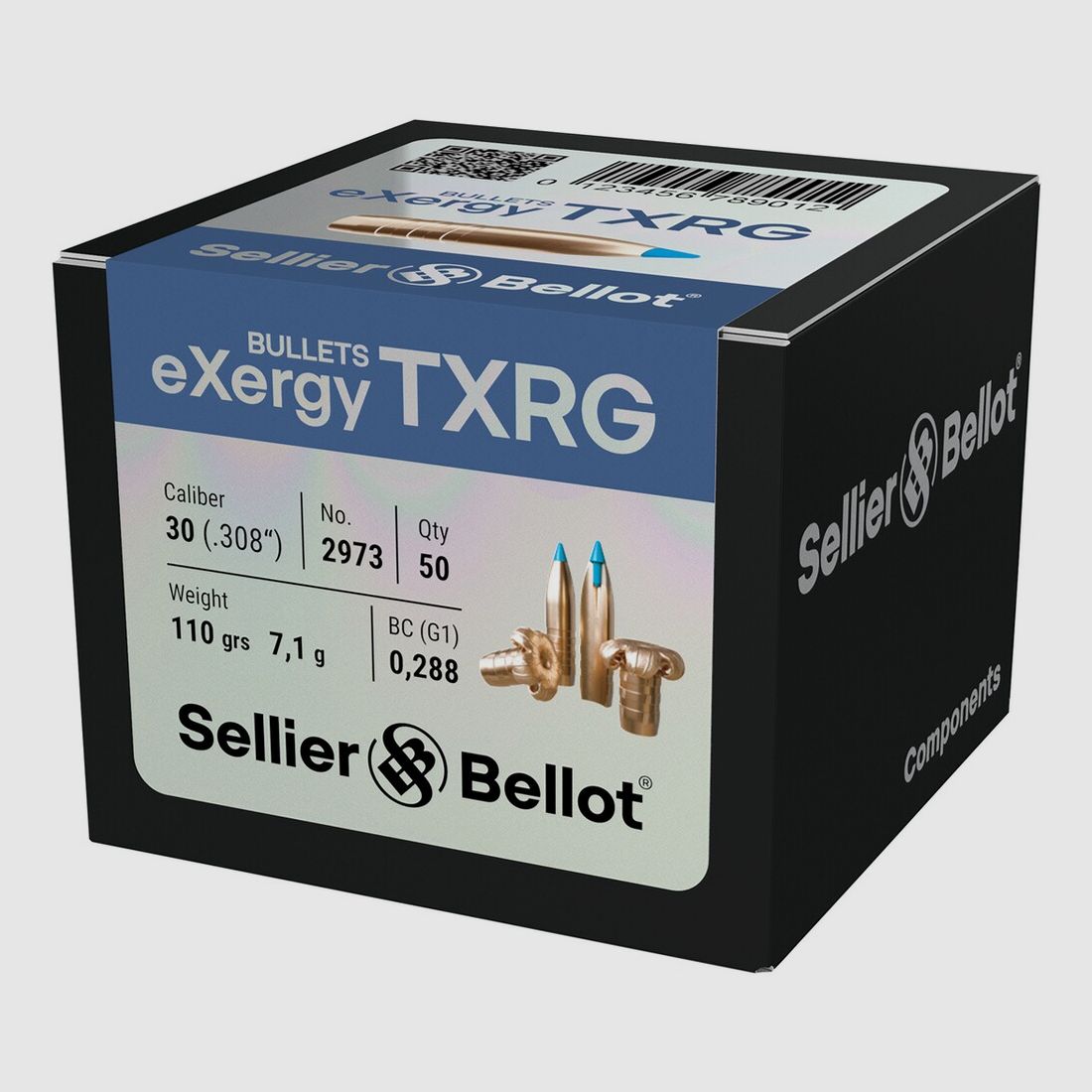 Sellier & Bellot Proiettili .308 TXRG Blu 7,1g/110gr., immagine 1 di 2