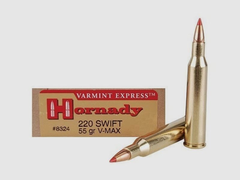 Hornady Varmint Express .220 Swift 55GR V-Max 20 Patronen