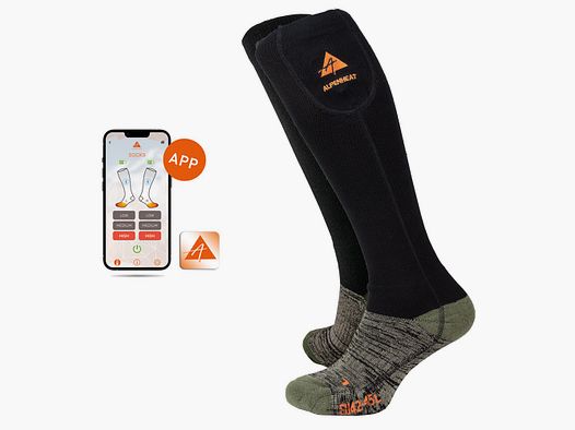 Calcetín calefactable Alpenheat con control de aplicación Talla 46-48