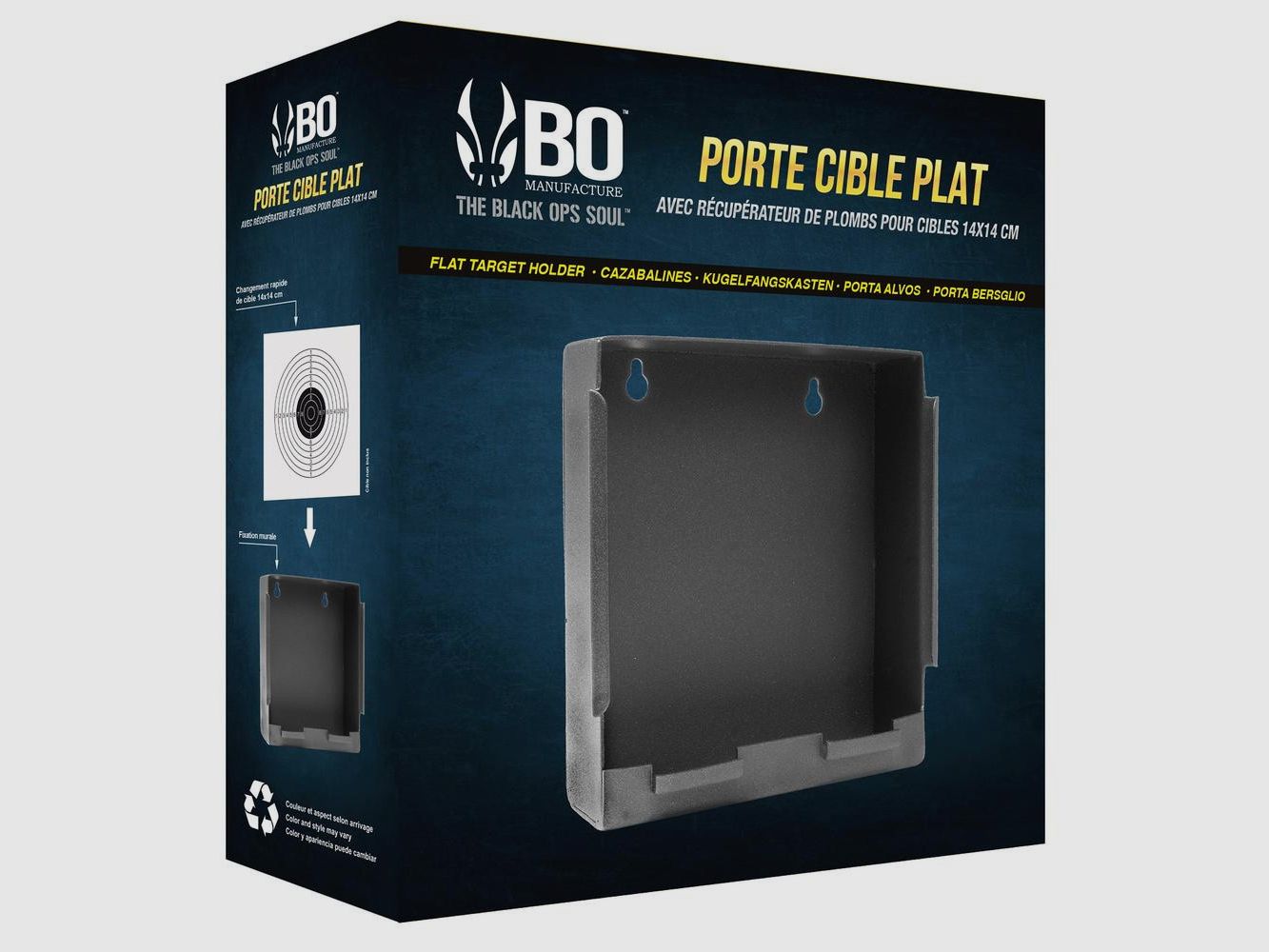 Supporto per Bersagli Piatto BO Manufacture 14x14 cm - Resistente e Stabile - Supporto Pratico per Tiro di Precisione, immagine 3 di 4