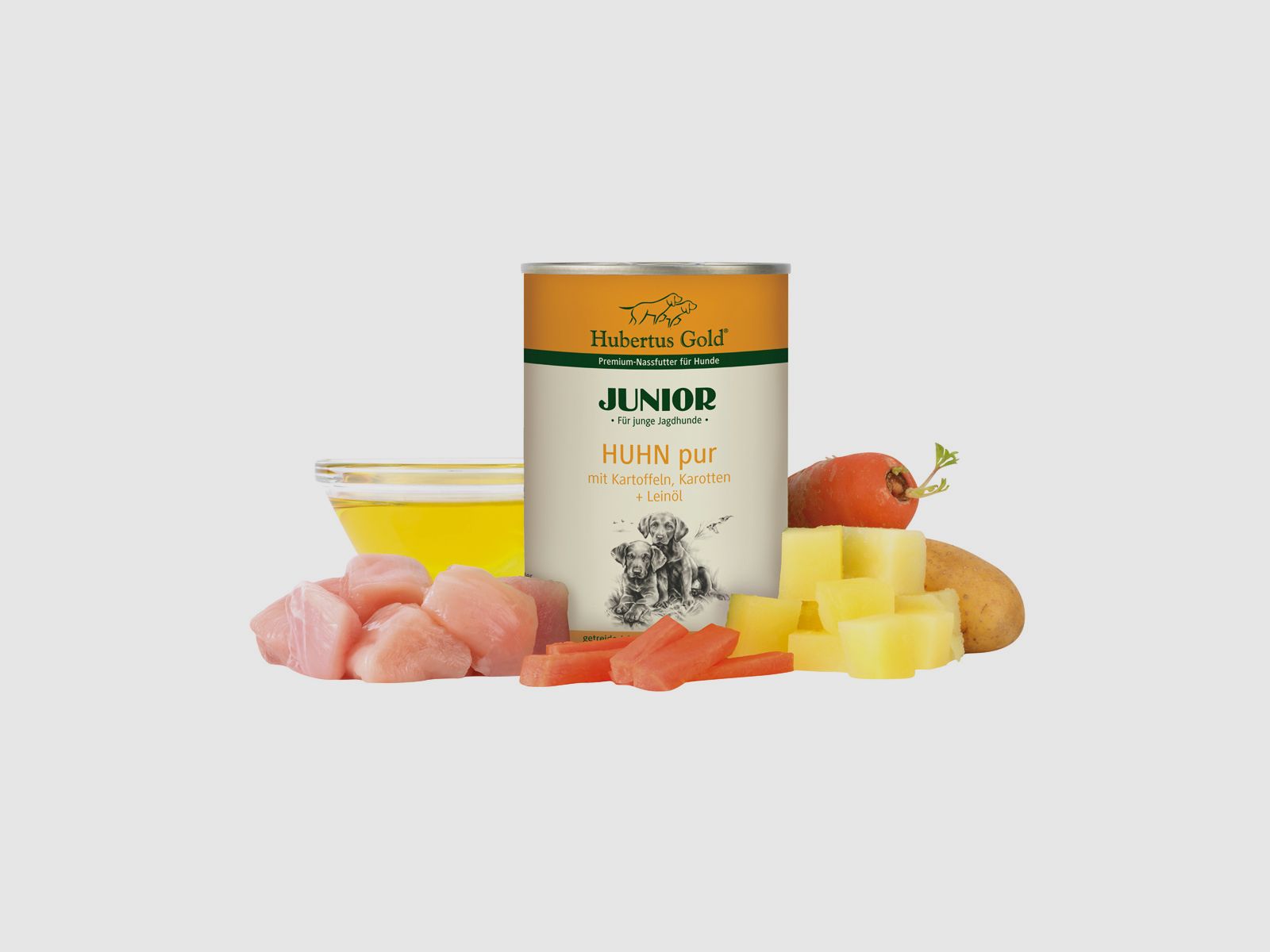 HUBERTUS GOLD Junior Huhn pur mit Kartoffeln und Karotten 400g
