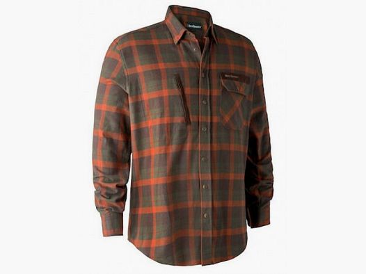 Deerhunter Hemd aus orange kariertem Flanell Modell Ethan Art.8438 48438 DEERHUNTER