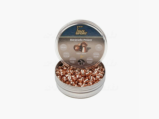 H&N Baracuda Power,Rundkopf Kupfer 5,5mm / 1,37 g / 200 Stk