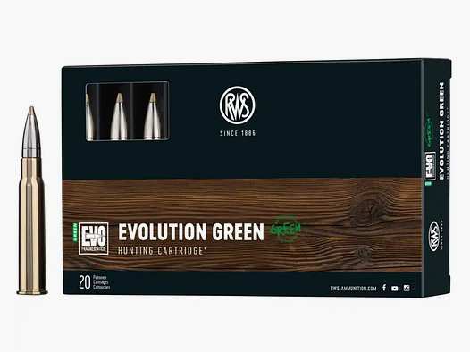 RWS 8x57 IRS cartouches de carabine EVO Green 9,0g 139grs.