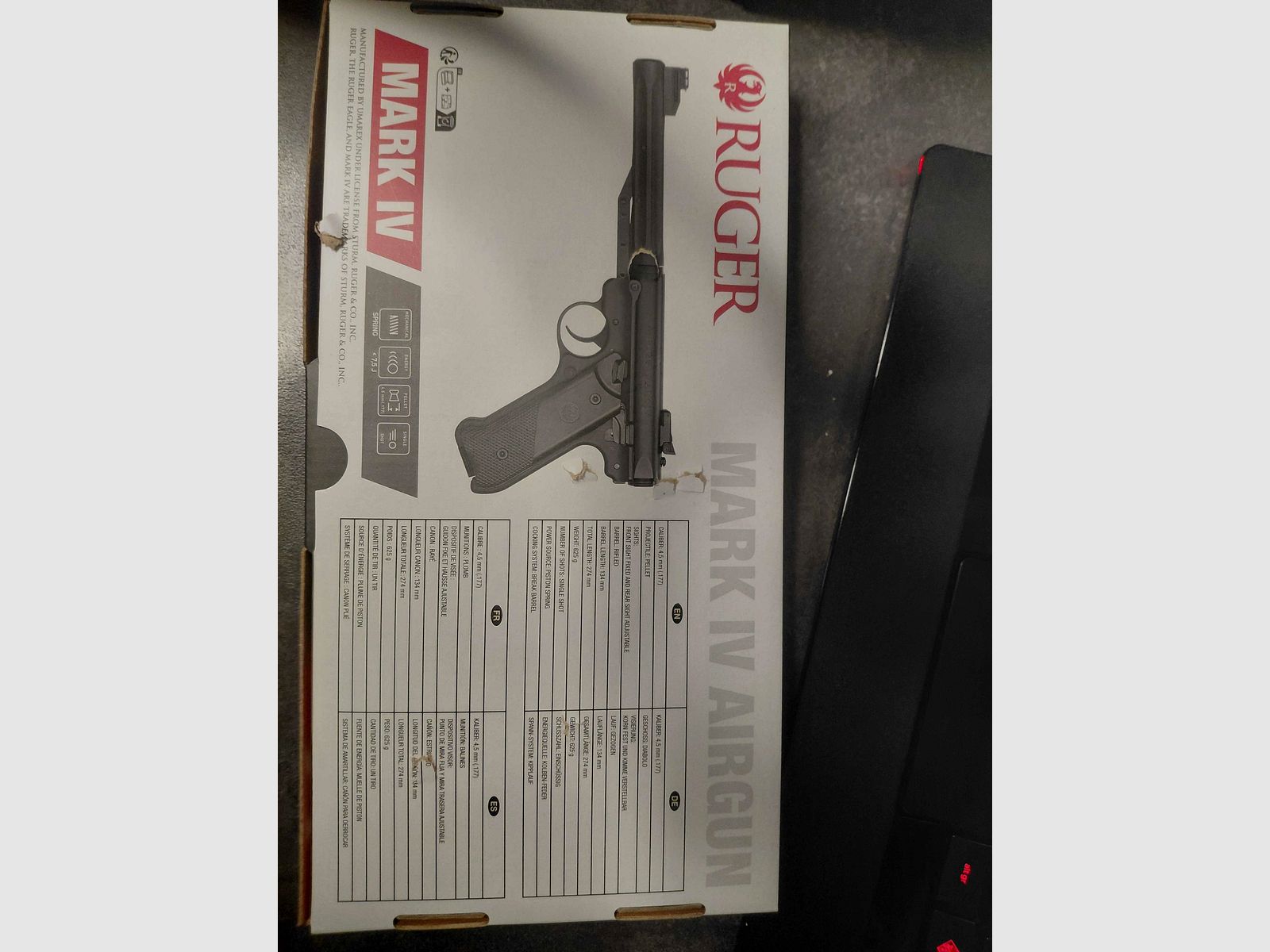 Ruger Mark IV Luftpistole (Spring) 4,5 mm – Top Zustand + Zubehör