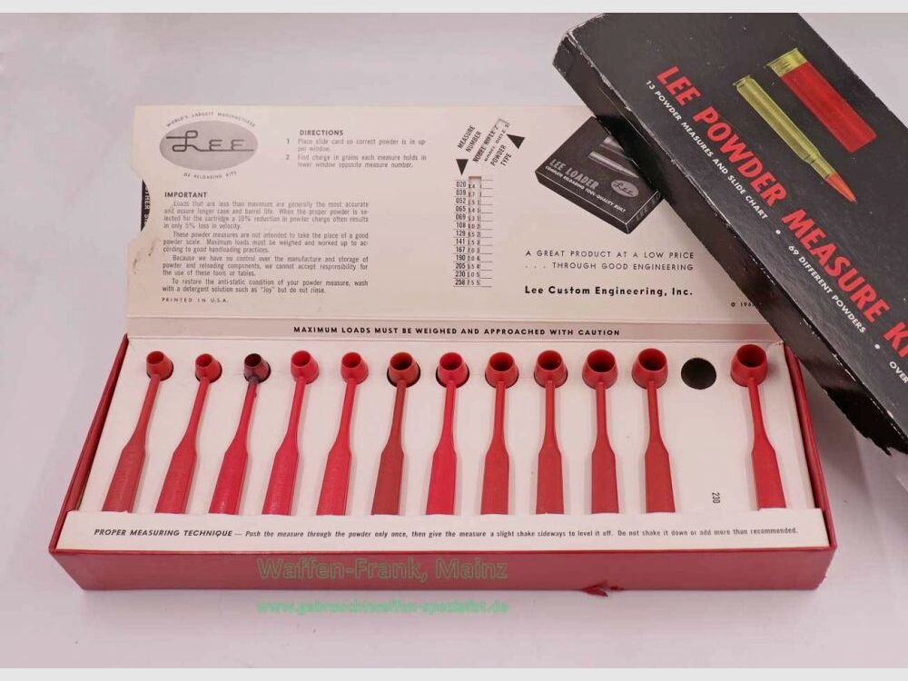 Lee / USA Pulverschöpflöffel Satz