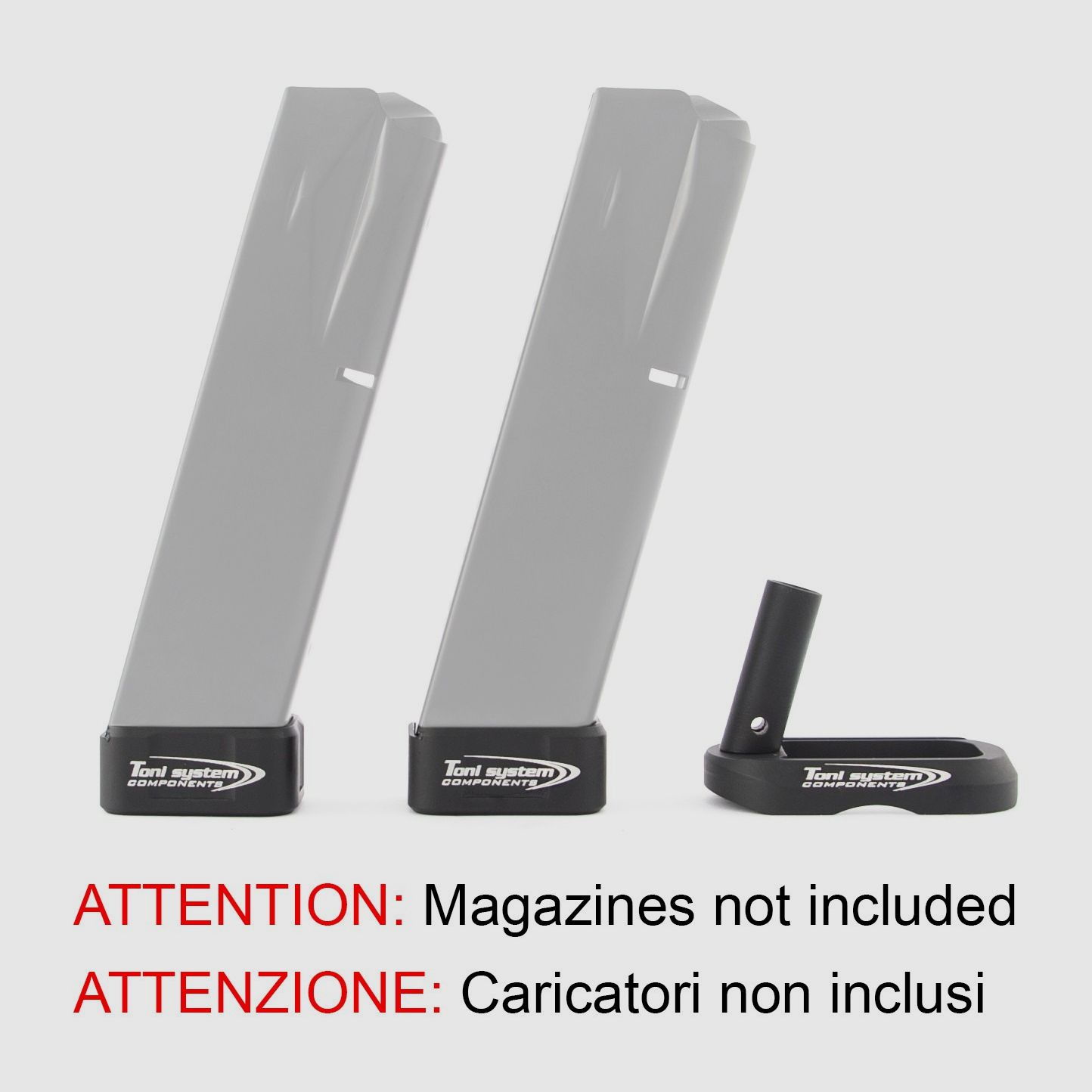 Kit magwell + 2 base pads for Beretta 92-96-98-M9A1-M9A3-M9A4-ELITE LTT-92X FULL SIZE (magazines not included) - TONI SYSTEM/Kit magwell + 2 base pads for Beretta 92-96-98-M9A1-M9A3-M9A4-ELITE LTT-92X FULL SIZE (magazines not included) - TONI SYSTEM  *   ITEM CODE 2KIT92