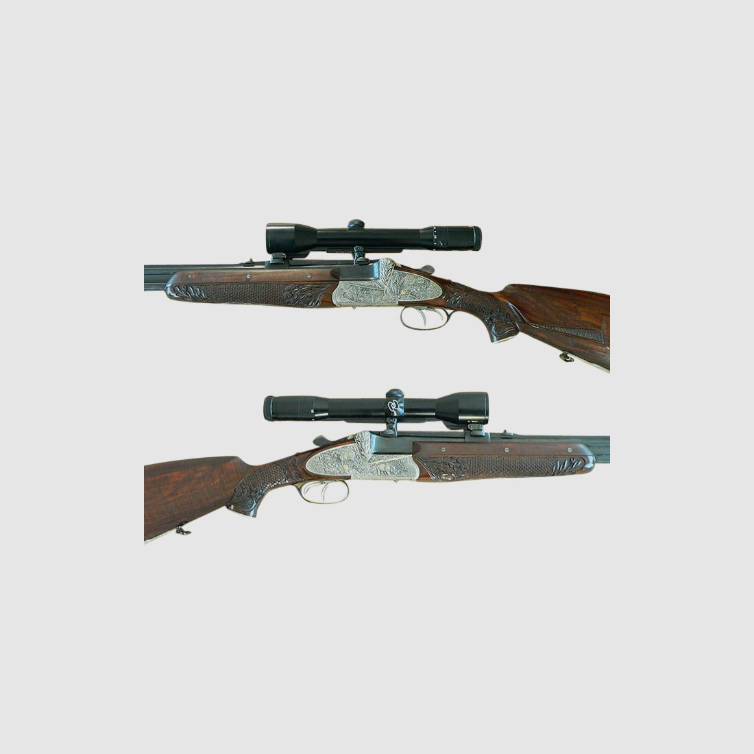 Bockdoppelbüchse Franzoj Ferlach, Kal. 9,3x74R mit ZF